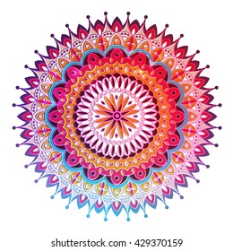 Decorative arabic round lace ornate mandala  Vintage vector pattern for print web design  Mandala abstract colorful background  Invitation  wedding card  national design 