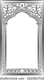decorative arch with border in indian style for Ganesha decoration 