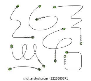 decorative arrow symbol set vector illustration