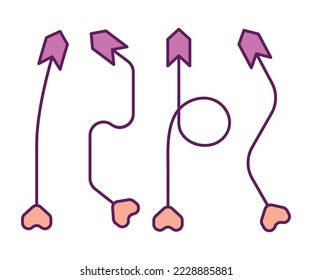 decorative arrow symbol set vector illustration