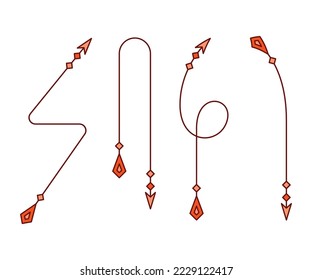 decorative arrow symbol set vector illustration