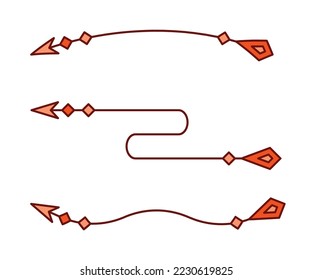 decorative arrow symbol set vector illustration