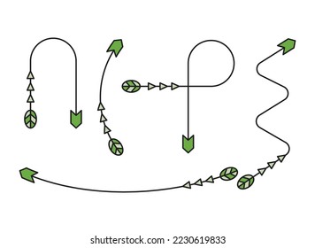 decorative arrow symbol set vector illustration