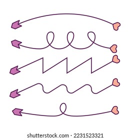 decorative arrow symbol set vector illustration