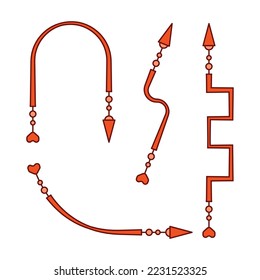 decorative arrow symbol set vector illustration