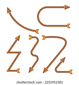 decorative arrow symbol set vector illustration