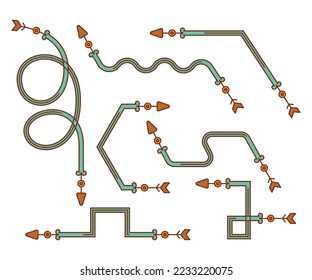 decorative arrow symbol set vector illustration