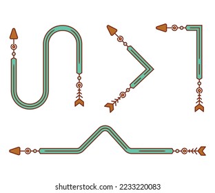 decorative arrow symbol set vector illustration
