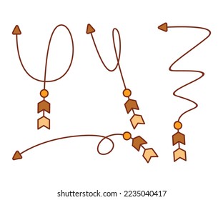 decorative arrow symbol set vector illustration