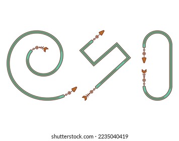 decorative arrow symbol set vector illustration