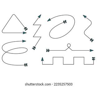 decorative arrow symbol set vector illustration