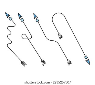 decorative arrow symbol set vector illustration