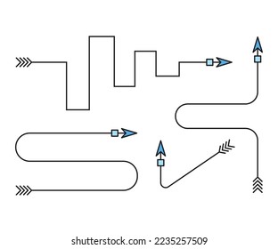 decorative arrow symbol set vector illustration