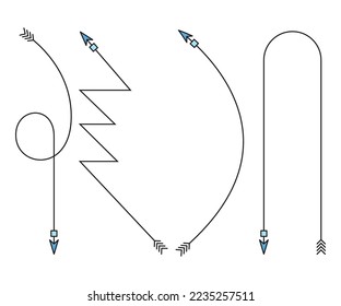 decorative arrow symbol set vector illustration