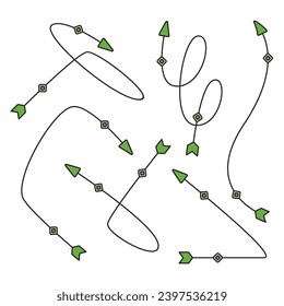 decorative arrow symbols vector illustration
