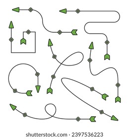 ilustración vectorial de símbolos de flecha decorativa
