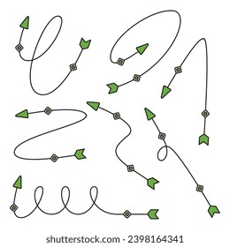 decorative arrow symbols vector illustration