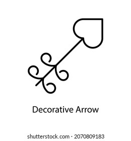 Decorative Arrow Trendy solid icon isolated on white and blank background for your design