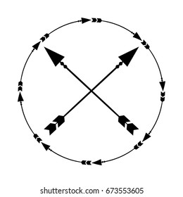 Decorative arrows boho style