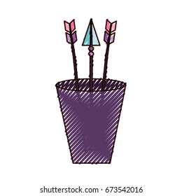 Decorative arrows in cup boho style