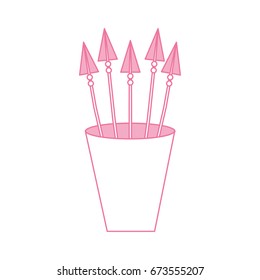 Decorative arrows in cup boho style