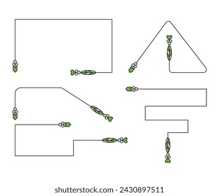 decorative arrows set in bohemian style illustration