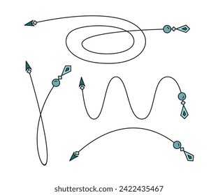 decorative arrows symbols set vector illustration