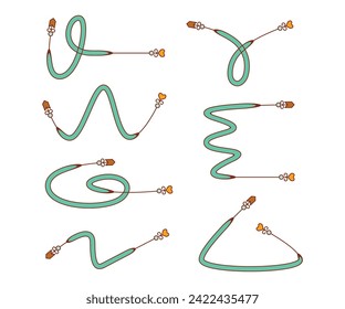 decorative arrows symbols set vector illustration