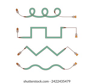 símbolos de flechas decorativas conjunto ilustración vectorial