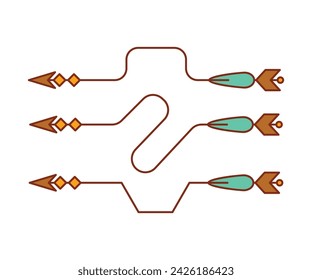 decorative arrows symbols vector illustration
