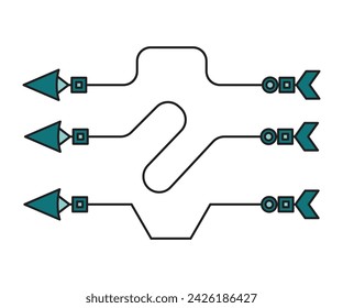 decorative arrows symbols vector illustration