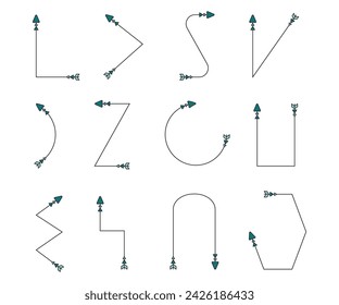 decorative arrows symbols vector illustration