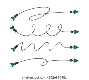 decorative arrows symbols vector illustration