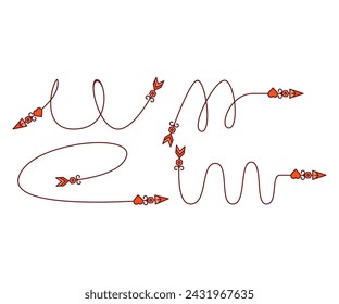 decorative arrows symbols vector illustration