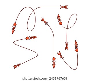 decorative arrows symbols vector illustration