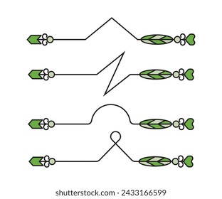 flechas decorativas símbolos ilustración vectorial