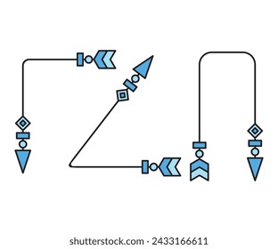 decorative arrows symbols vector illustration