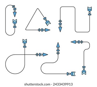 decorative arrows symbols vector illustration