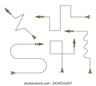 decorative arrows symbols vector illustration