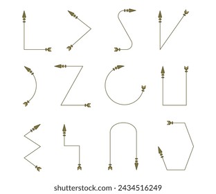decorative arrows symbols vector illustration