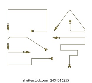 decorative arrows symbols vector illustration