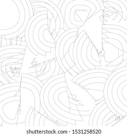 Decorative art abstract pattern, halftone monochrome modern vector background, wallpaper design concept. 