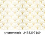 Decorative art deco circle pattern with fan shape and line.  luxury repeat nouveau background. Simple, round elements texture. Luxury, elegant, vintage print for textile, linen, card, wrapping paper