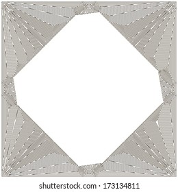 Decorative Art Nouveau frame against white background