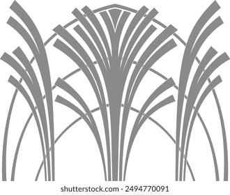 decorative art of palm tree style