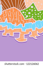 Decorative art sticker background