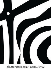 Decorative art zebra print texture vector pattern shape design for many creative ideas