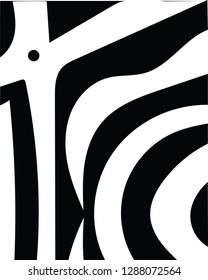 Decorative art zebra print texture vector pattern shape design for many creative ideas