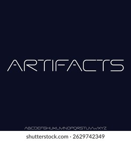 Decorative artifacts alphabet display font vector with grunge textured