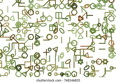 Decorative and artistic line or shape illustrations. Good for design texture & background. Vector isolated on white.